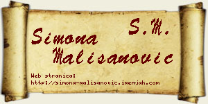 Simona Mališanović vizit kartica
